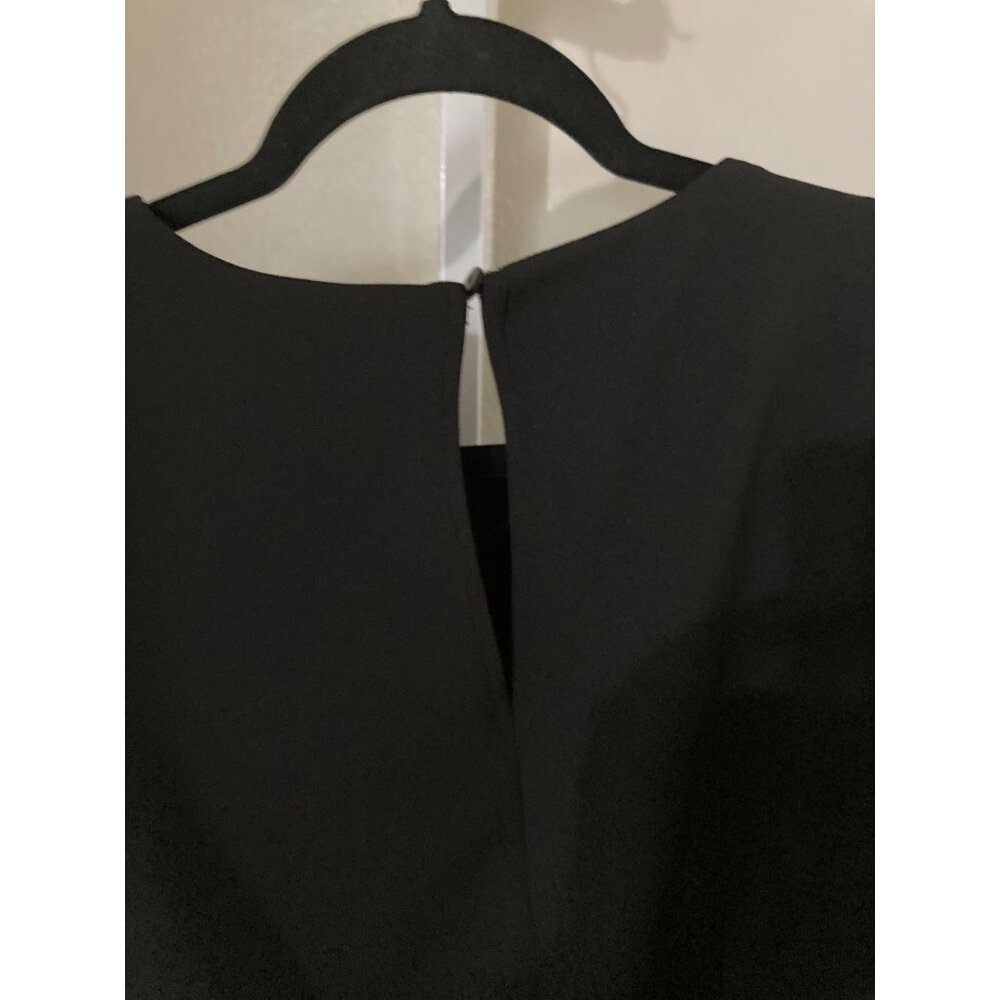 DONNA MORGAN WOMENS BELTED A-LINE DRESS BLACK XL  NWT - Picture 7 of 9